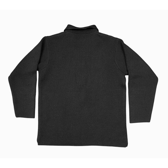 Margaret O'Leary Wool Blend Zip Up Black Jacket Santana Knit Size 1 or US XS - Picture 3 of 5